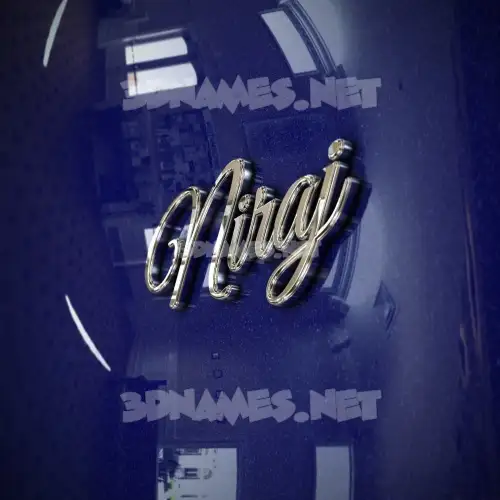niraj in Metalic Blue style - 3D name wallpaper