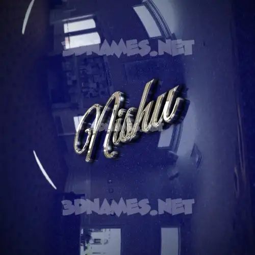 nishu in Metalic Blue style - 3D name wallpaper nishu in Metalic Blue style - 3D name wallpaper