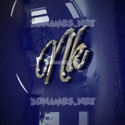 nk in Metalic Blue style - 3D name wallpaper nk in Metalic Blue style - 3D name wallpaper