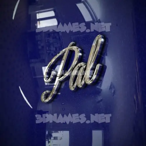 pal in Metalic Blue style - 3D name wallpaper pal in Metalic Blue style - 3D name wallpaper