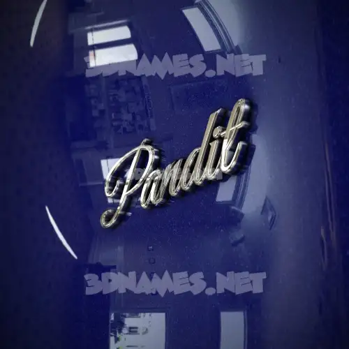 pandit in Metalic Blue style - 3D name wallpaper pandit in Metalic Blue style - 3D name wallpaper