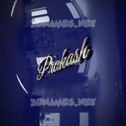 prakash in Metalic Blue style - 3D name wallpaper