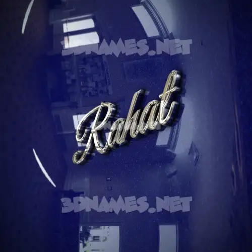rahat in Metalic Blue style - 3D name wallpaper rahat in Metalic Blue style - 3D name wallpaper