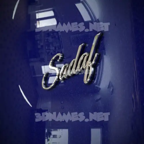sadaf in Metalic Blue style - 3D name wallpaper sadaf in Metalic Blue style - 3D name wallpaper