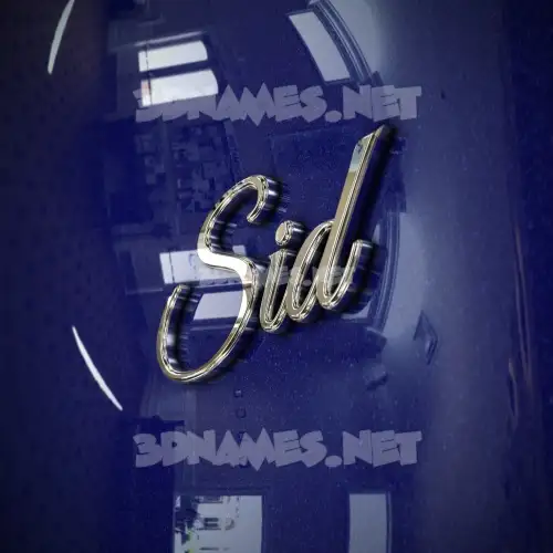 sid in Metalic Blue style - 3D name wallpaper sid in Metalic Blue style - 3D name wallpaper