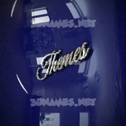 themes in Metalic Blue style - 3D name wallpaper