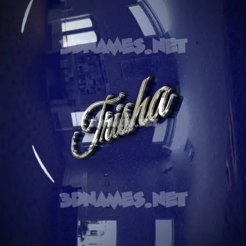 trisha in Metalic Blue style - 3D name wallpaper trisha in Metalic Blue style - 3D name wallpaper
