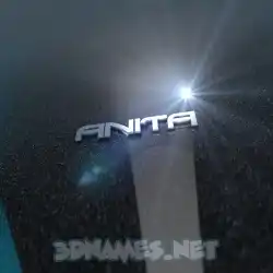 anita in Black Metalic style - 3D name wallpaper