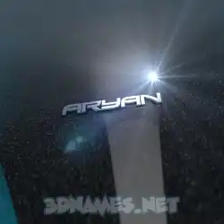 aryan in Black Metalic style - 3D name wallpaper