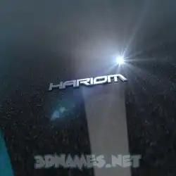 hariom in Black Metalic style - 3D name wallpaper