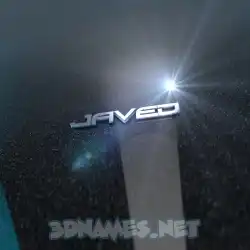 javed in Black Metalic style - 3D name wallpaper