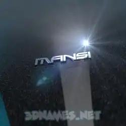 mansi in Black Metalic style - 3D name wallpaper