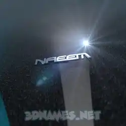 naeem in Black Metalic style - 3D name wallpaper