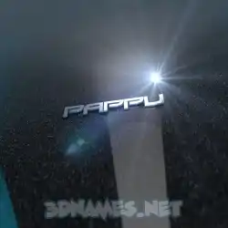 pappu in Black Metalic style - 3D name wallpaper