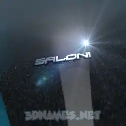 saloni in Black Metalic style - 3D name wallpaper