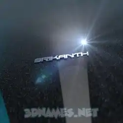 srikanth in Black Metalic style - 3D name wallpaper