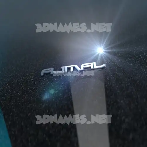 ajmal in Black Metalic style - 3D name wallpaper