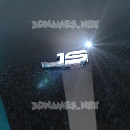 js in Black Metalic style - 3D name wallpaper