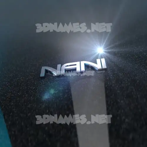 nani in Black Metalic style - 3D name wallpaper nani in Black Metalic style - 3D name wallpaper