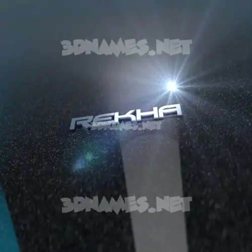 rekha in Black Metalic style - 3D name wallpaper