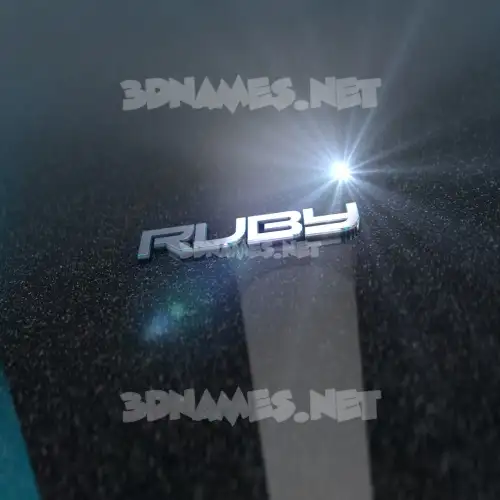 ruby in Black Metalic style - 3D name wallpaper ruby in Black Metalic style - 3D name wallpaper