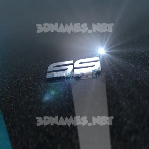 ss in Black Metalic style - 3D name wallpaper