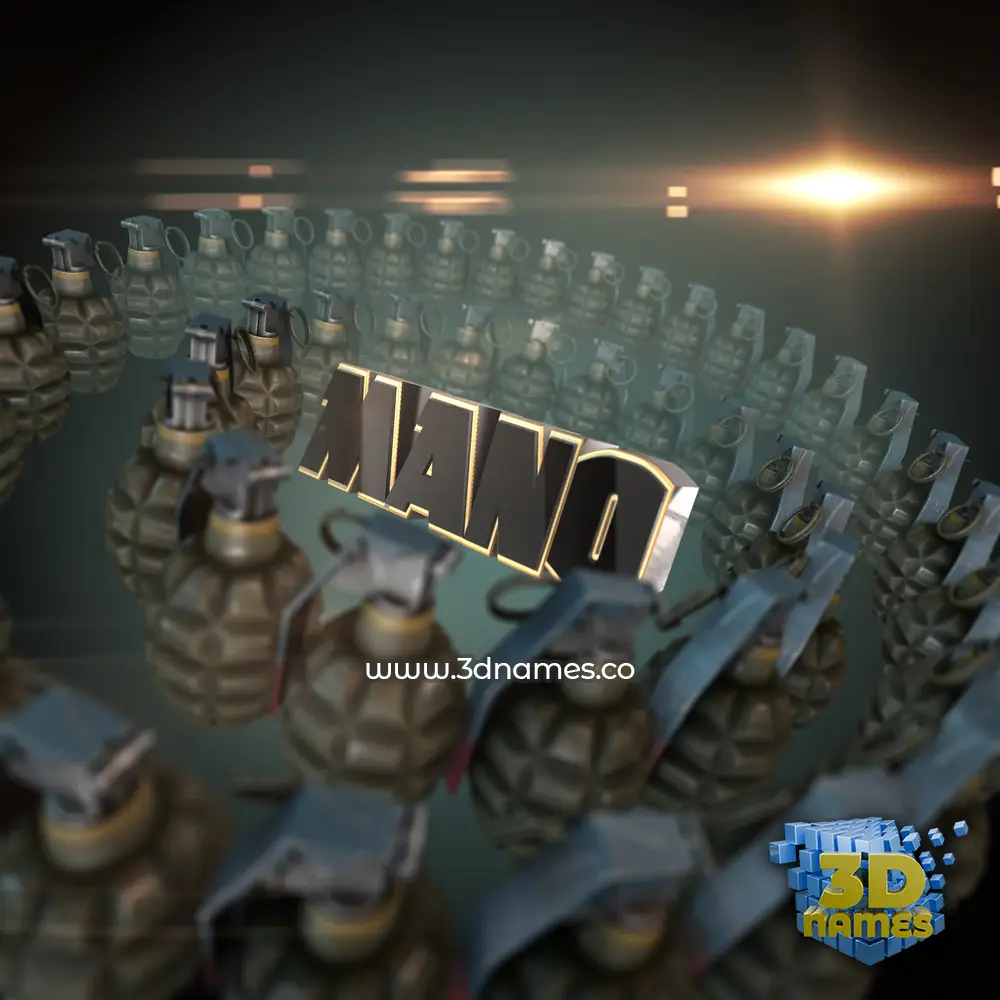mano in Grenades style - 3D name wallpaper mano in Grenades style - 3D name wallpaper