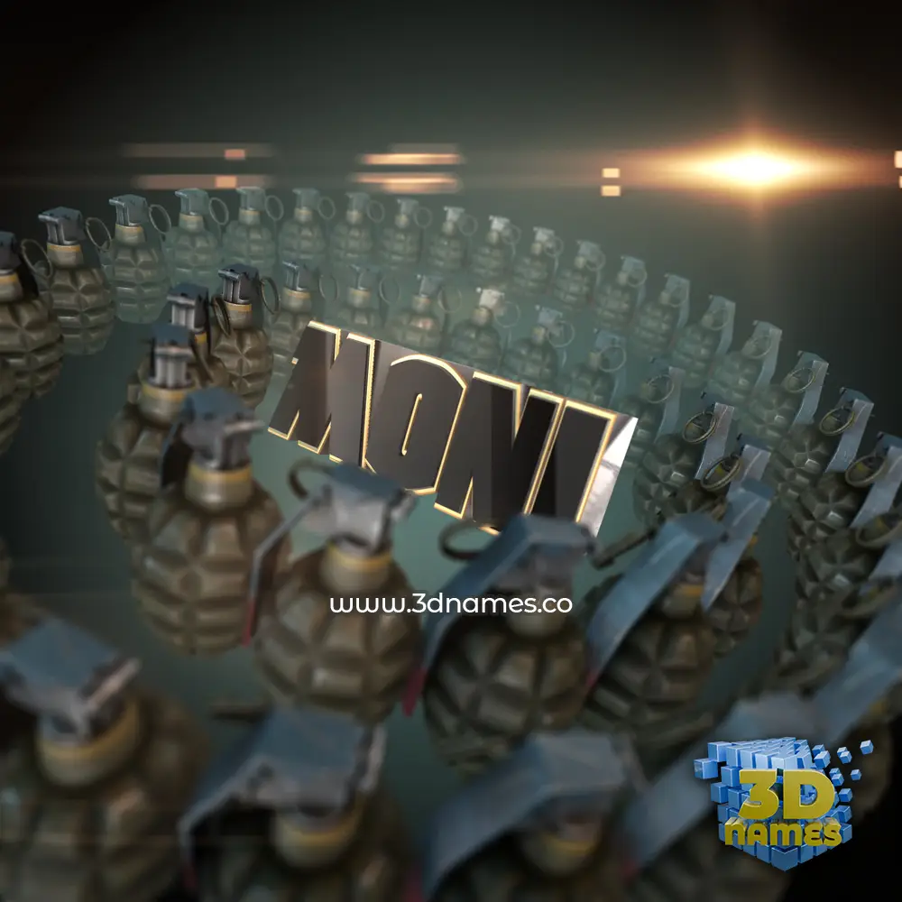 moni in Grenades style - 3D name wallpaper moni in Grenades style - 3D name wallpaper