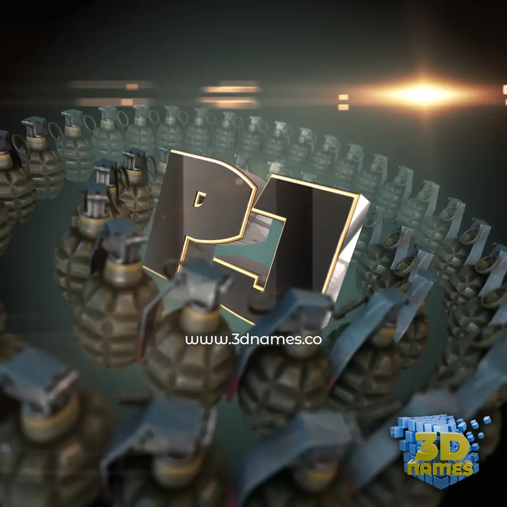 pj in Grenades style - 3D name wallpaper pj in Grenades style - 3D name wallpaper