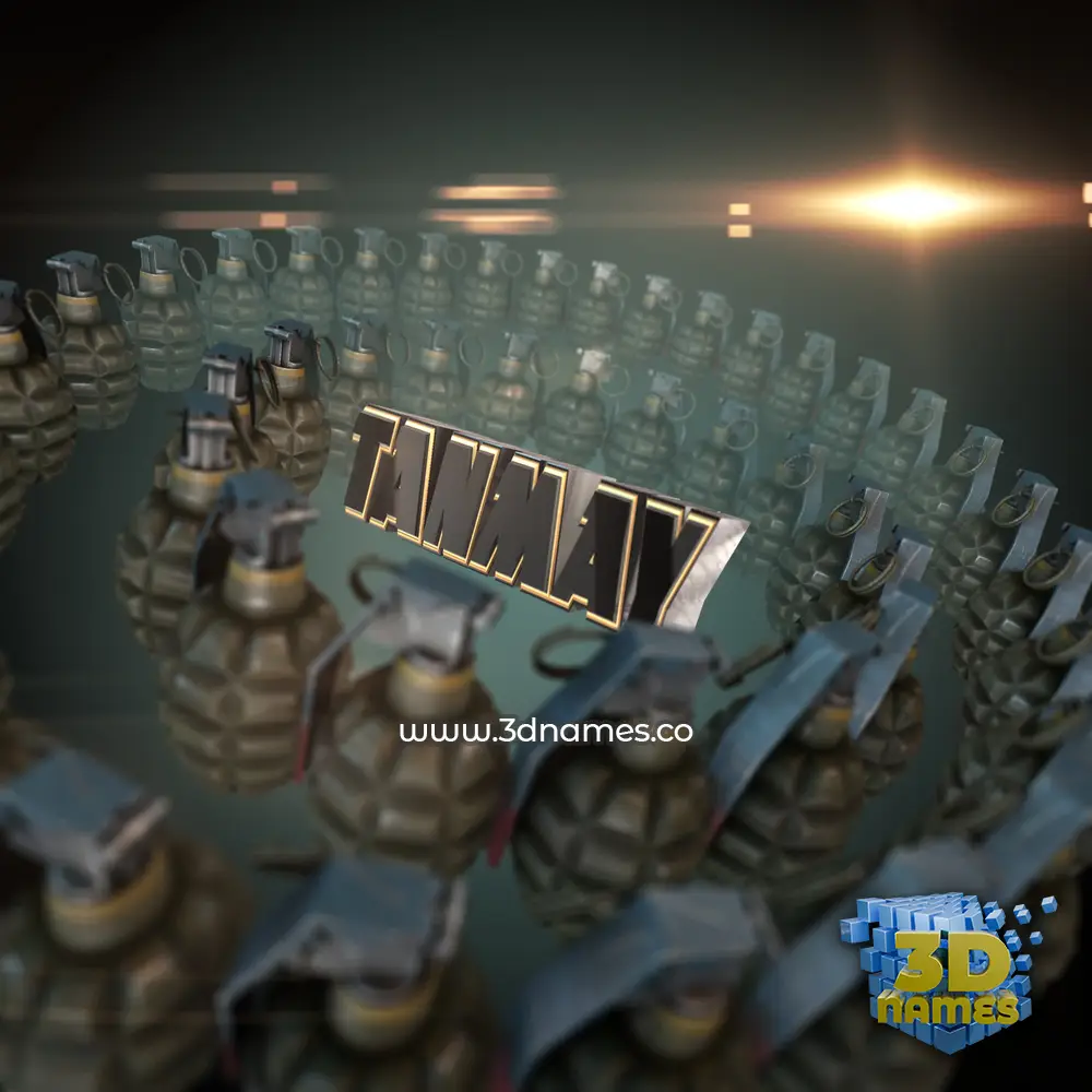 tanmay in Grenades style - 3D name wallpaper