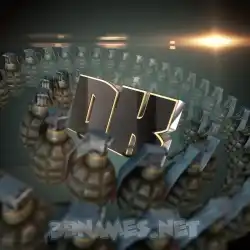 dk in Grenades style - 3D name wallpaper