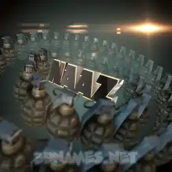 naaz in Grenades style - 3D name wallpaper