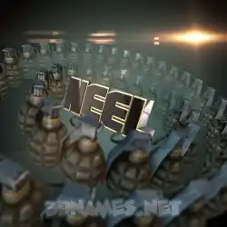 neel in Grenades style - 3D name wallpaper