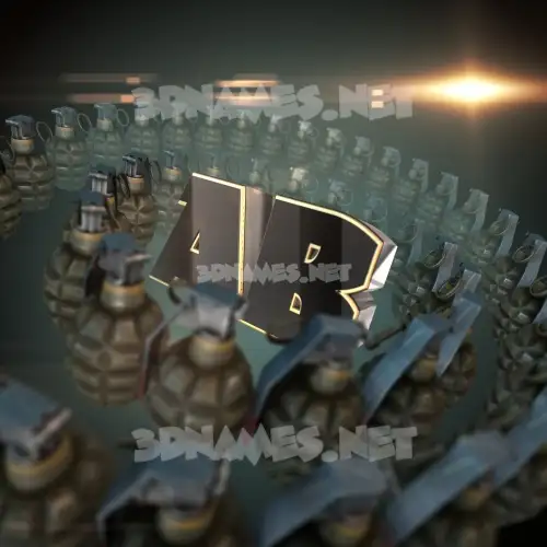 ab in Grenades style - 3D name wallpaper