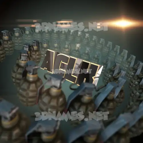 aclk in Grenades style - 3D name wallpaper
