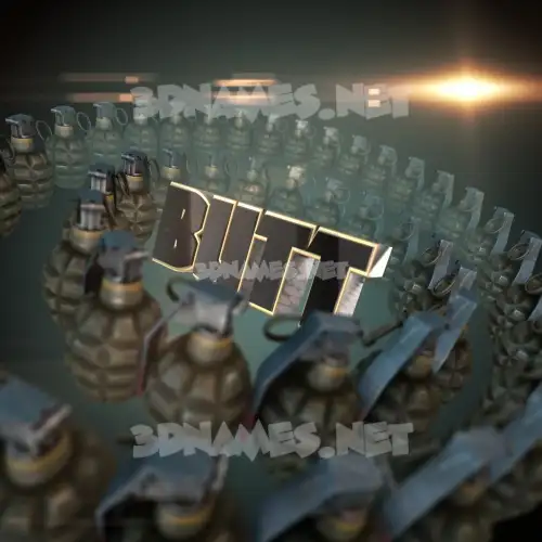 butt in Grenades style - 3D name wallpaper butt in Grenades style - 3D name wallpaper