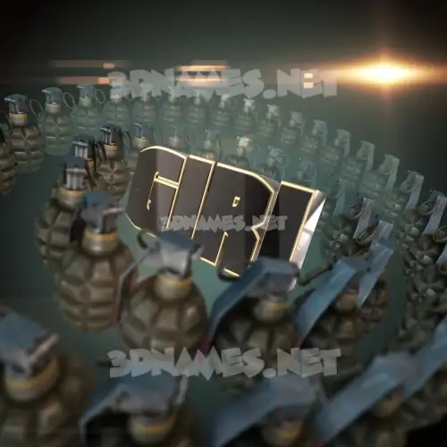 giri in Grenades style - 3D name wallpaper giri in Grenades style - 3D name wallpaper