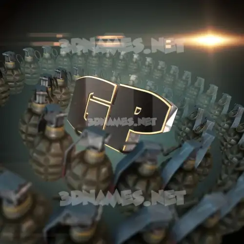 gp in Grenades style - 3D name wallpaper gp in Grenades style - 3D name wallpaper