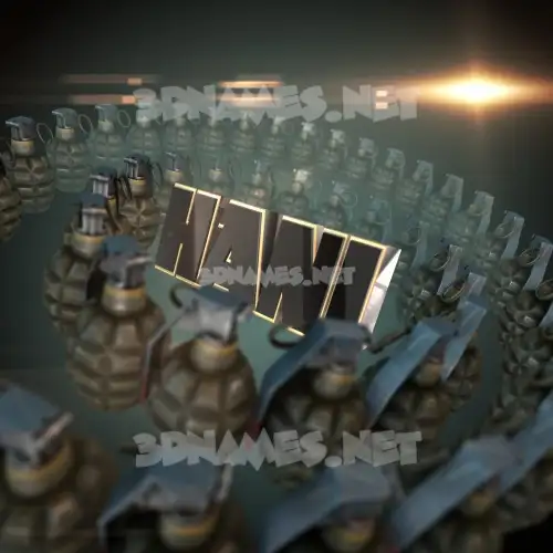 hani in Grenades style - 3D name wallpaper hani in Grenades style - 3D name wallpaper