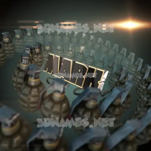 mark in Grenades style - 3D name wallpaper