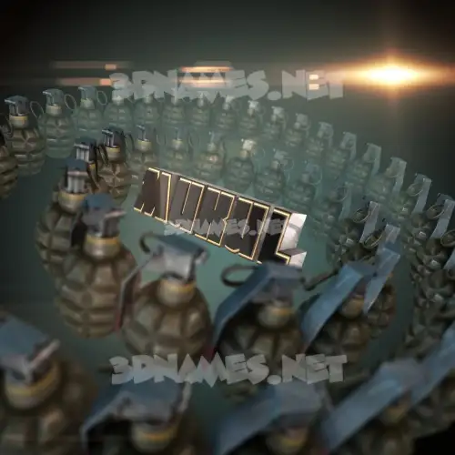 mukul in Grenades style - 3D name wallpaper