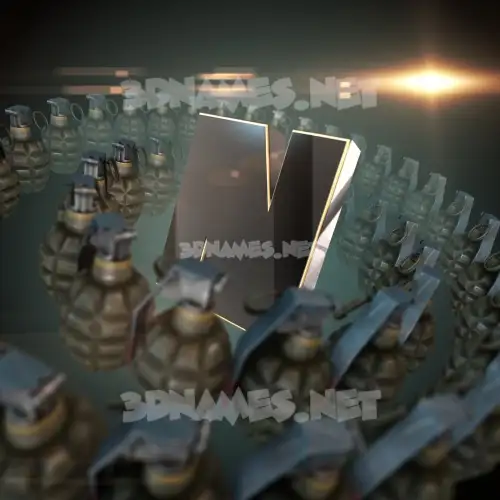 n in Grenades style - 3D name wallpaper n in Grenades style - 3D name wallpaper