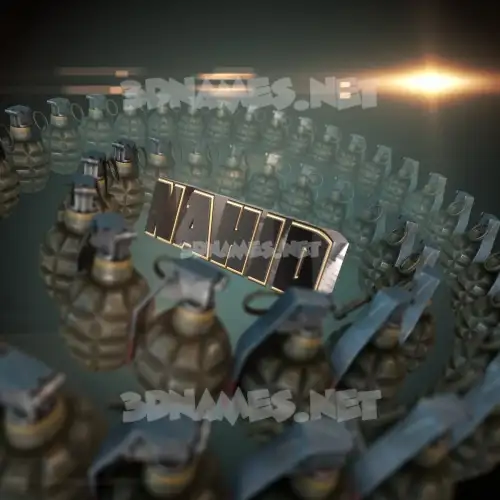 nahid in Grenades style - 3D name wallpaper nahid in Grenades style - 3D name wallpaper