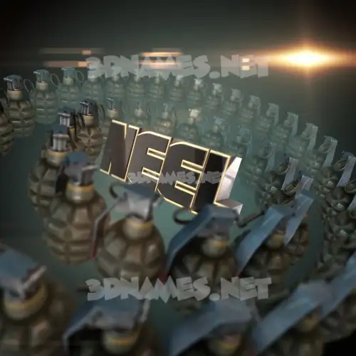 neel in Grenades style - 3D name wallpaper neel in Grenades style - 3D name wallpaper