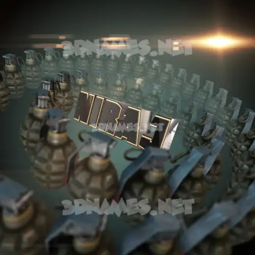 niraj in Grenades style - 3D name wallpaper