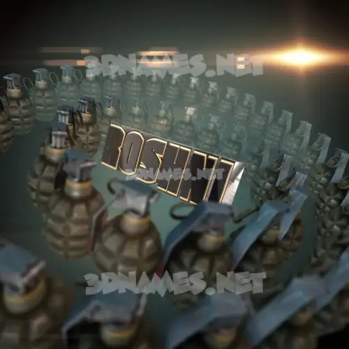 roshni in Grenades style - 3D name wallpaper roshni in Grenades style - 3D name wallpaper