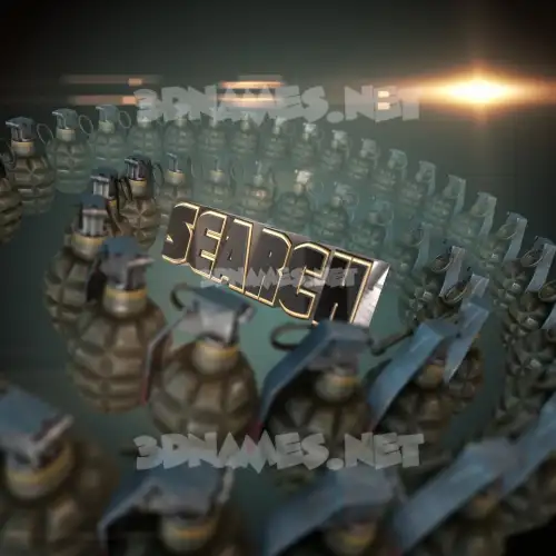 search in Grenades style - 3D name wallpaper