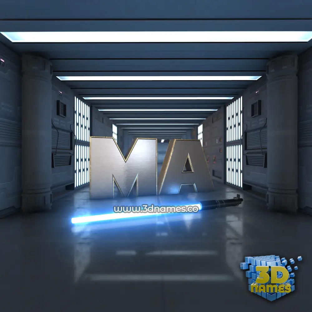 ma in Light Saber style - 3D name wallpaper ma in Light Saber style - 3D name wallpaper