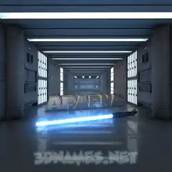 aparna in Light Saber style - 3D name wallpaper