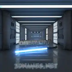 dhananjay in Light Saber style - 3D name wallpaper